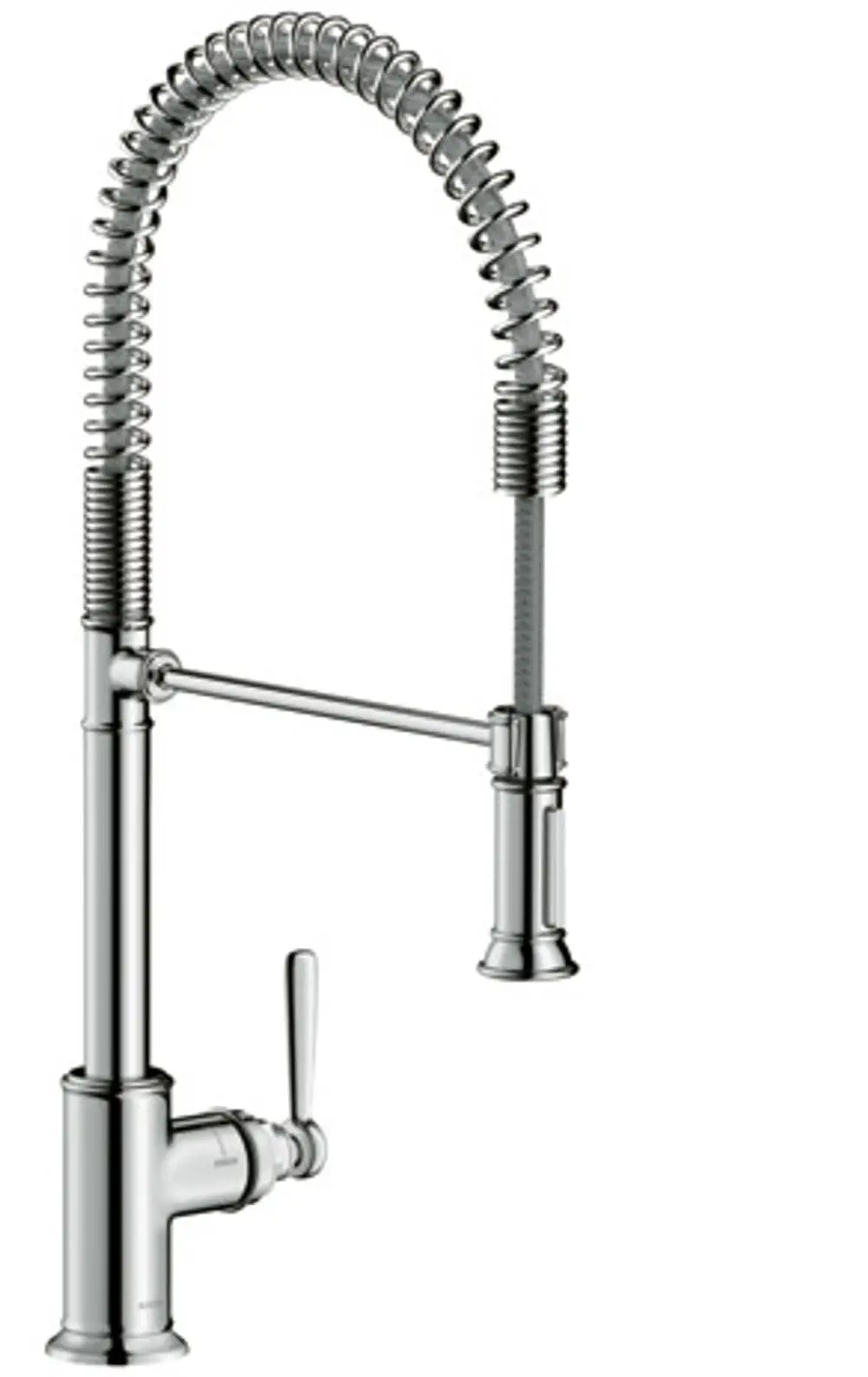 Küchenarmatur mit flexibler Auslaufbrause und Hebel. Chrome-Finish. Design von AXOR, geeignet für Spültische.